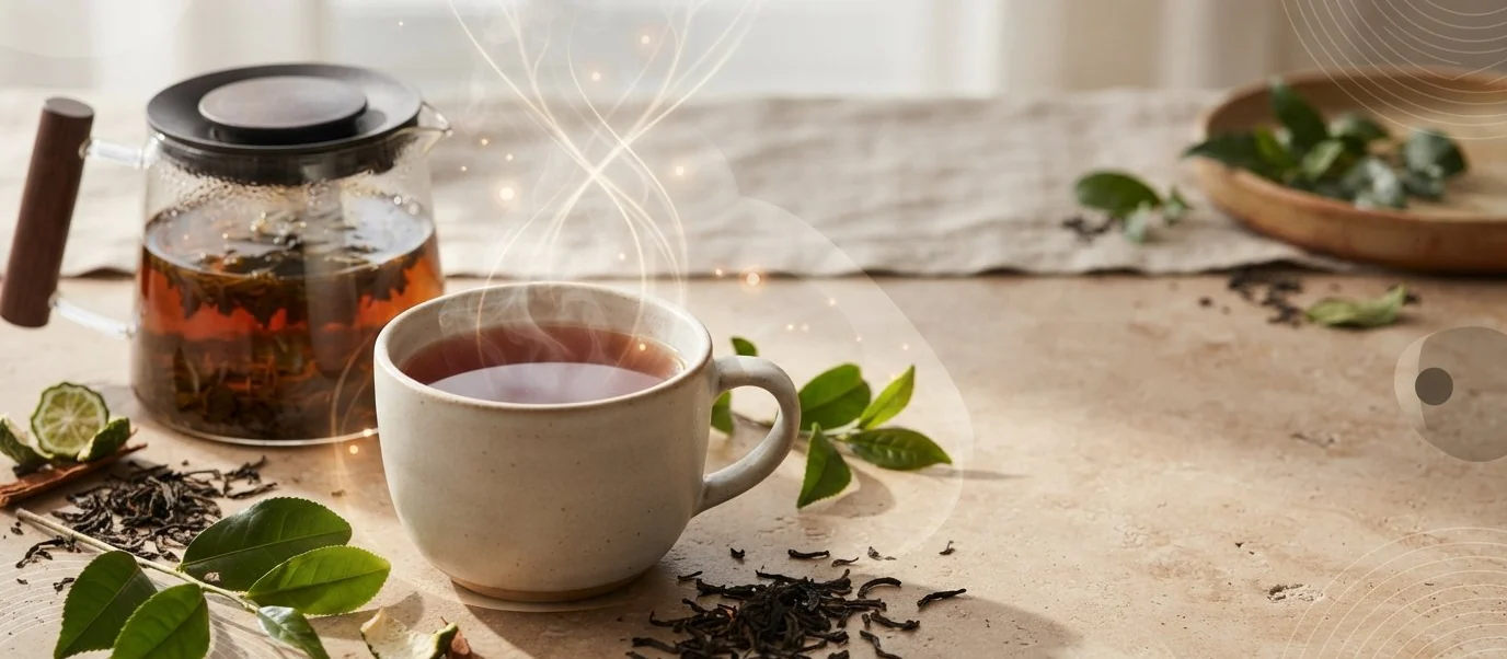 Té negro. Intenso cada mañana.