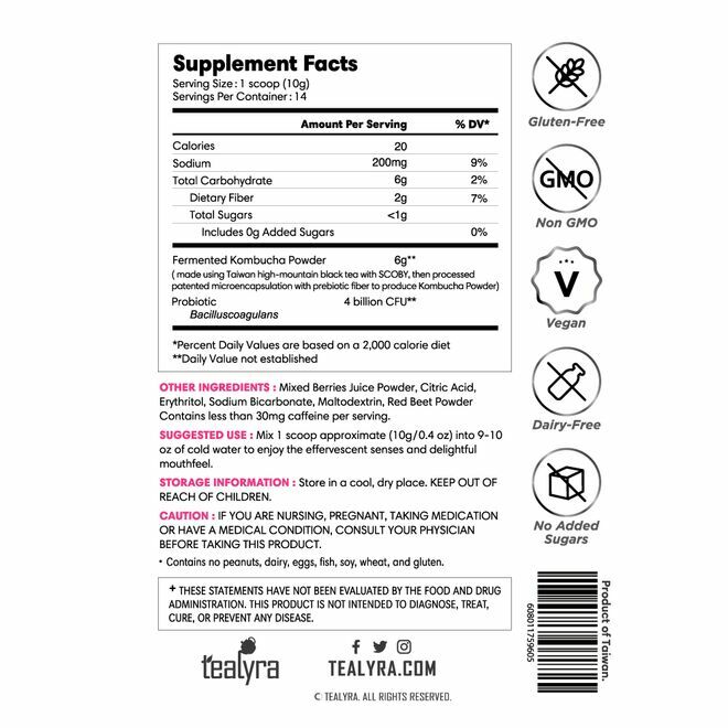 Premezcla de Kombucha y bayas mixtas